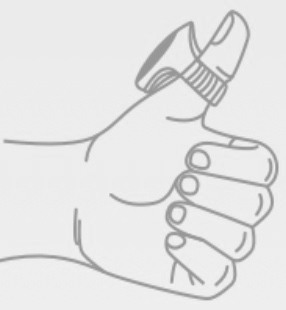 佩戴血氧仪示意图